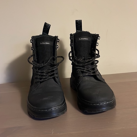 Dr. Martens Black Textile Winter Boots - Men’s Size 8 - Picture 3 of 10